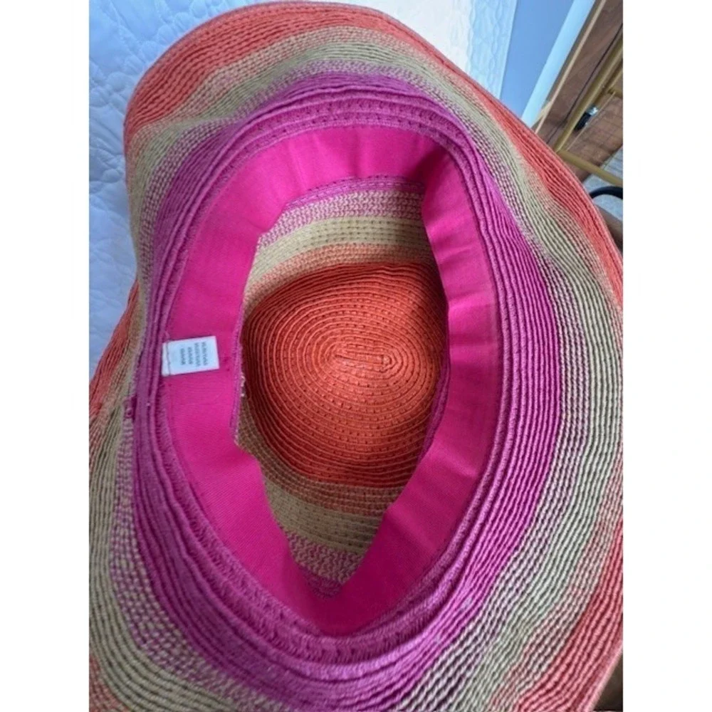 Wide-Brimmed Vacation Sun Hat Protection Packable Floppy Braided Beach Carribean